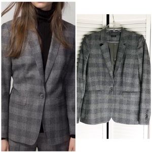 Massimo Dutti gray plaid blazer sz 40 / sz 8 medium